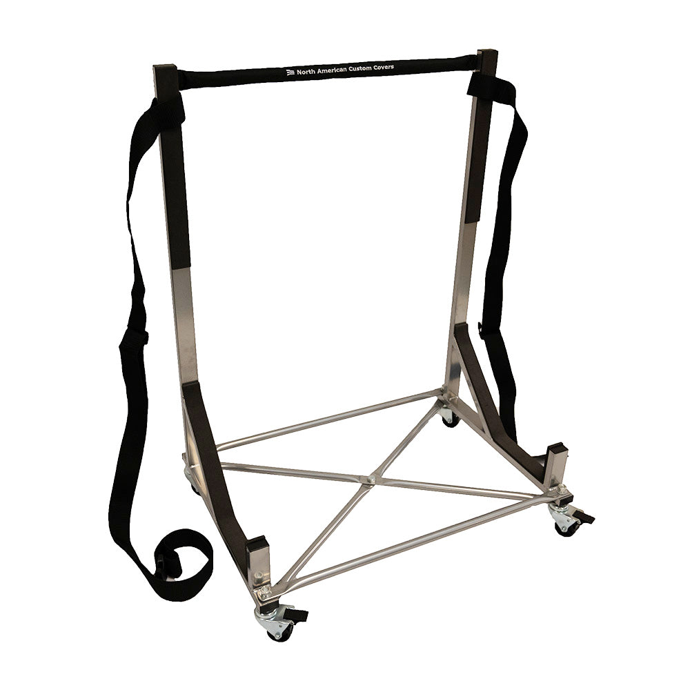 Heavy-duty Hardtop Stand Trolley Cart Rack with Securing Harness and REGULAR-sized Hard Top Dust Cover (Various Options)
