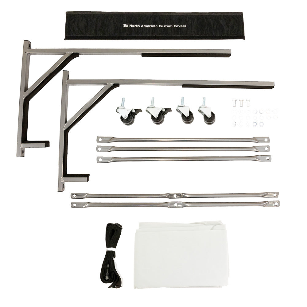 Premium Large Hardtop Cover & Heavy-Duty Cart Bundle - Complete Storage Solution (Various Options)