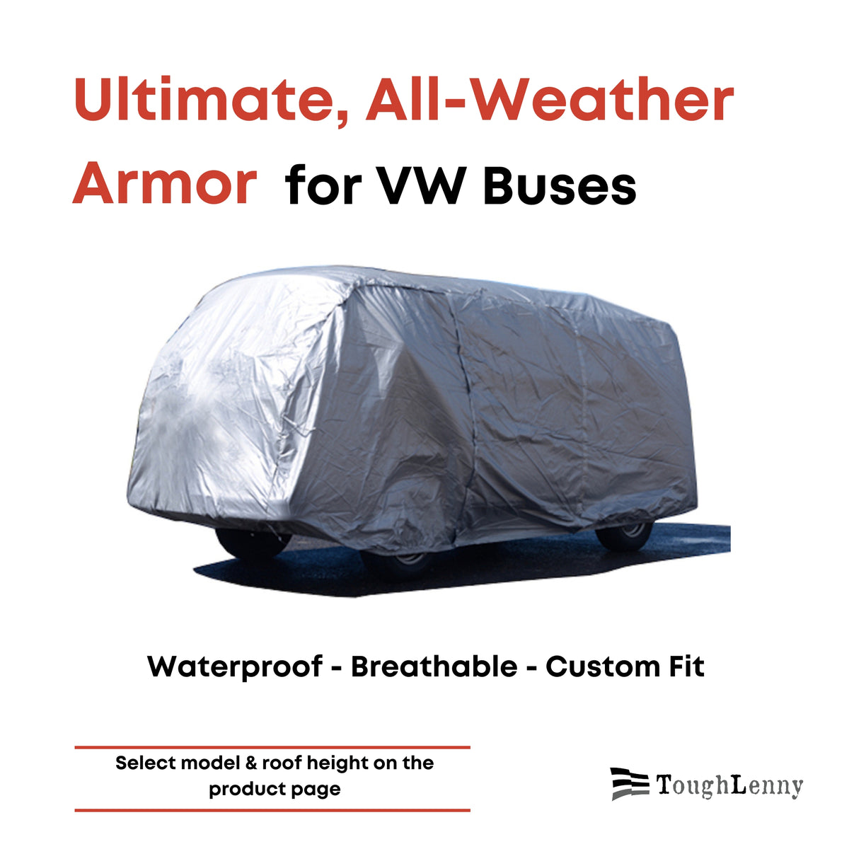 Custom-Fit Outdoor Cover for VW Bus & Camper Van (Various Options)