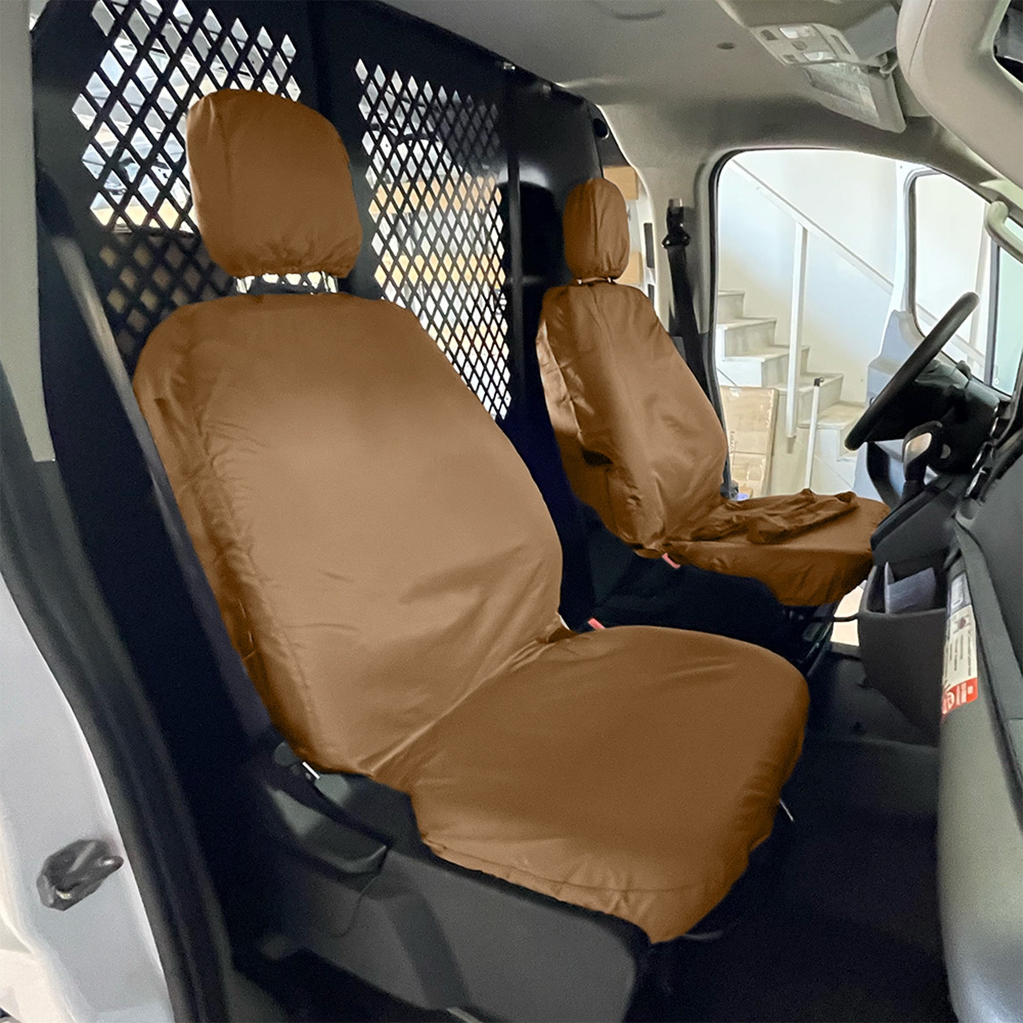 Juego de fundas de asiento delantero a medida para furgoneta Ford Transit 150, 250, 350 y 350HD (varias opciones)
