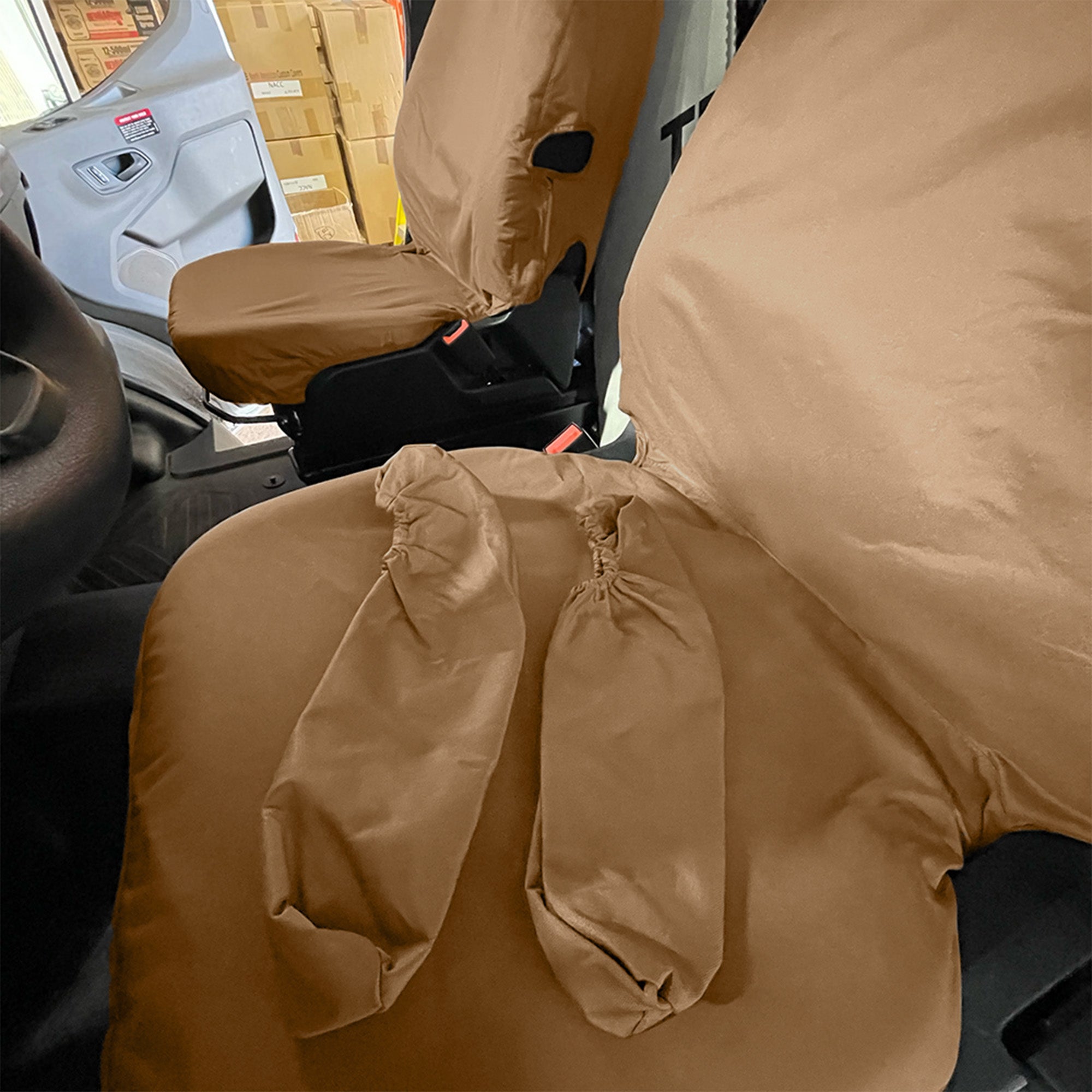 Juego de fundas de asiento delantero a medida para furgoneta Ford Transit 150, 250, 350 y 350HD (varias opciones)