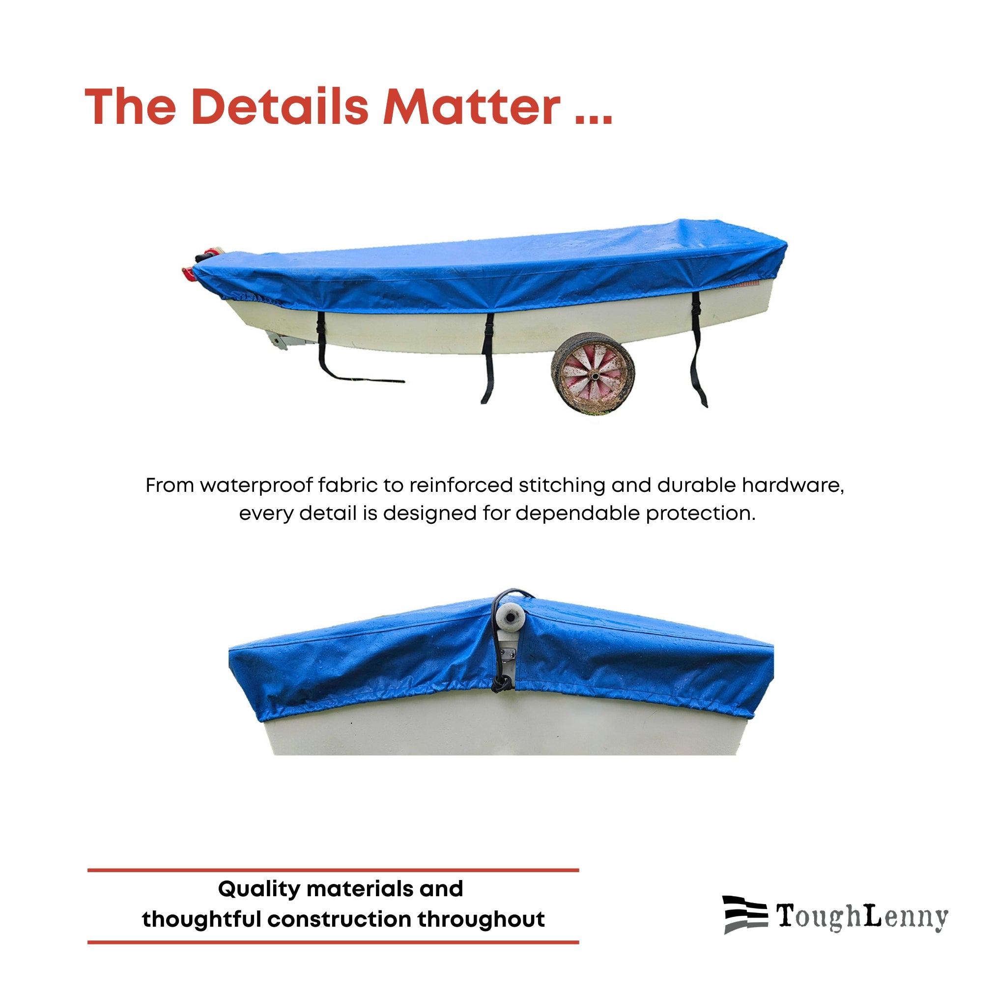 Housse de pont pour voilier Optimist - Housse de bateau imperméable et sur mesure - Bleu (419B)