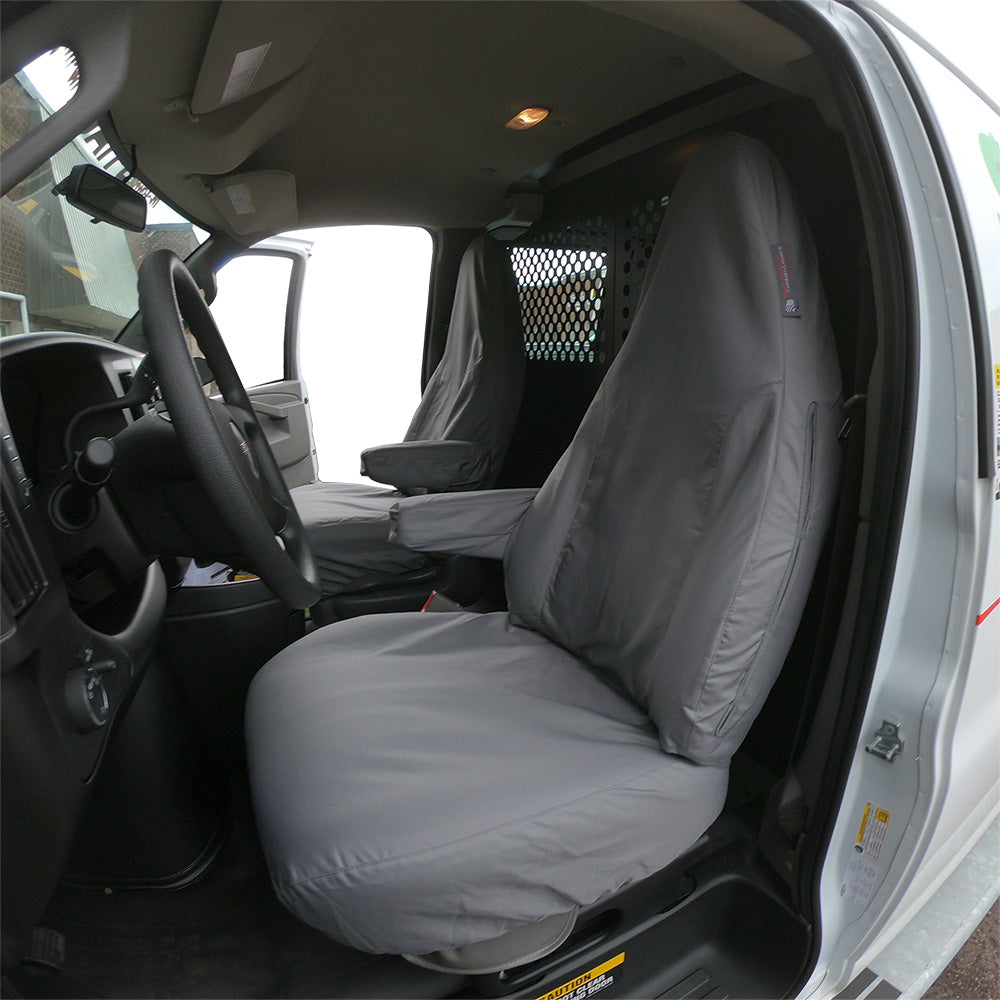 Custom-fit Front Seat Cover Set for the Chevrolet / Chevy Express Van (Various Options)