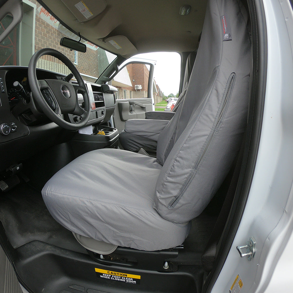 Juego de fundas de asiento delantero a medida para furgoneta Chevrolet/Chevy Express (varias opciones)