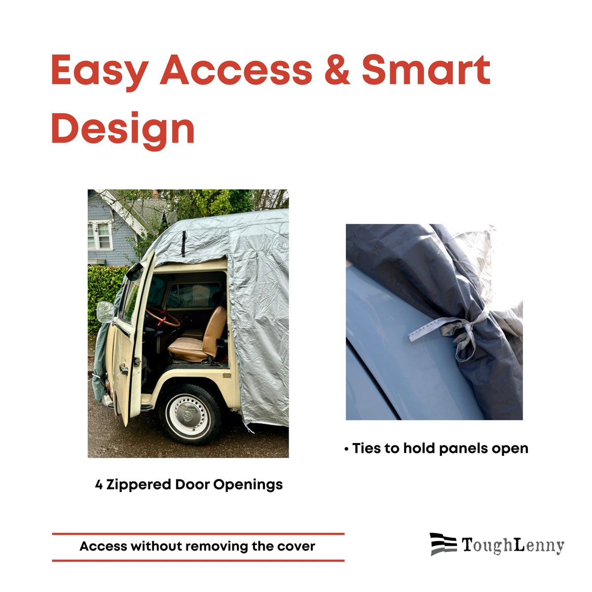 Custom-Fit Outdoor Cover for VW Bus & Camper Van (Various Options)