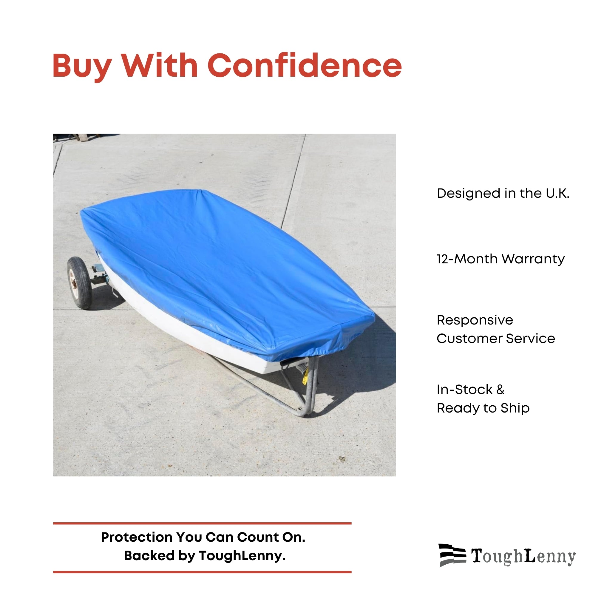 Housse de pont pour voilier Optimist - Housse de bateau imperméable et sur mesure - Bleu (419B)