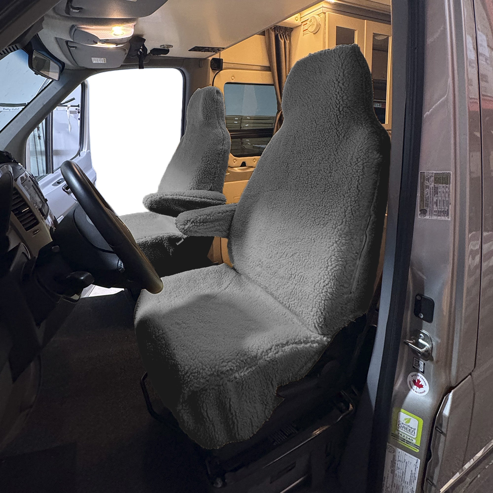 Housse de siège avant en fausse peau de mouton pour Dodge Ram ProMaster