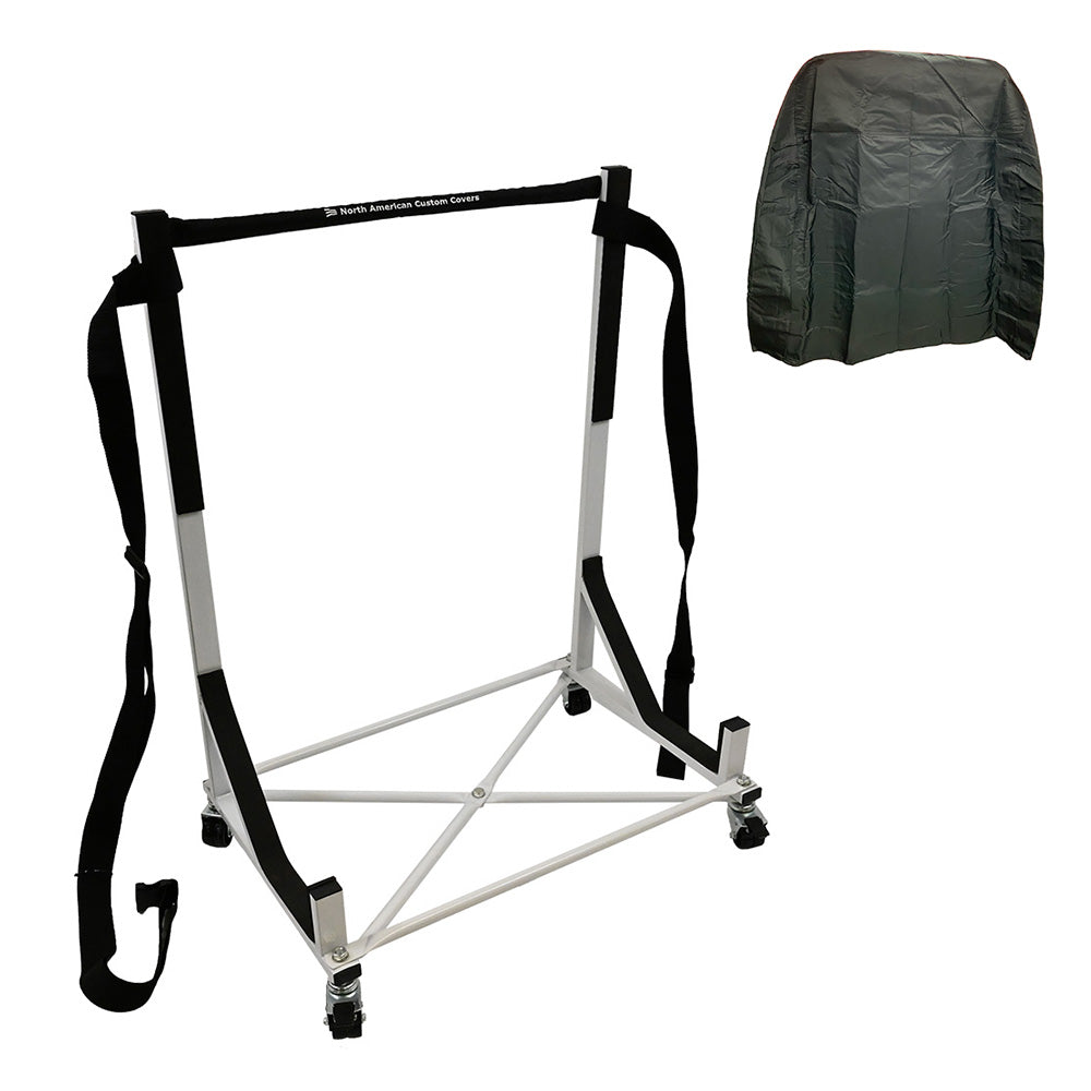 Premium Large Hardtop Cover & Heavy-Duty Cart Bundle - Complete Storage Solution (Various Options)