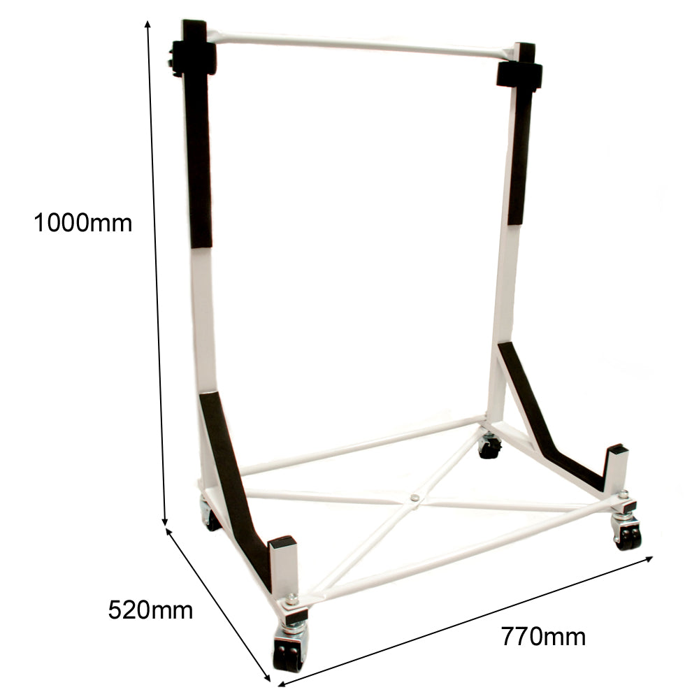 Fiat 124 Sport Spider Heavy-duty Hardtop Stand Trolley Cart Rack with Securing Harness and Hard Top Dust Cover (Various Options)