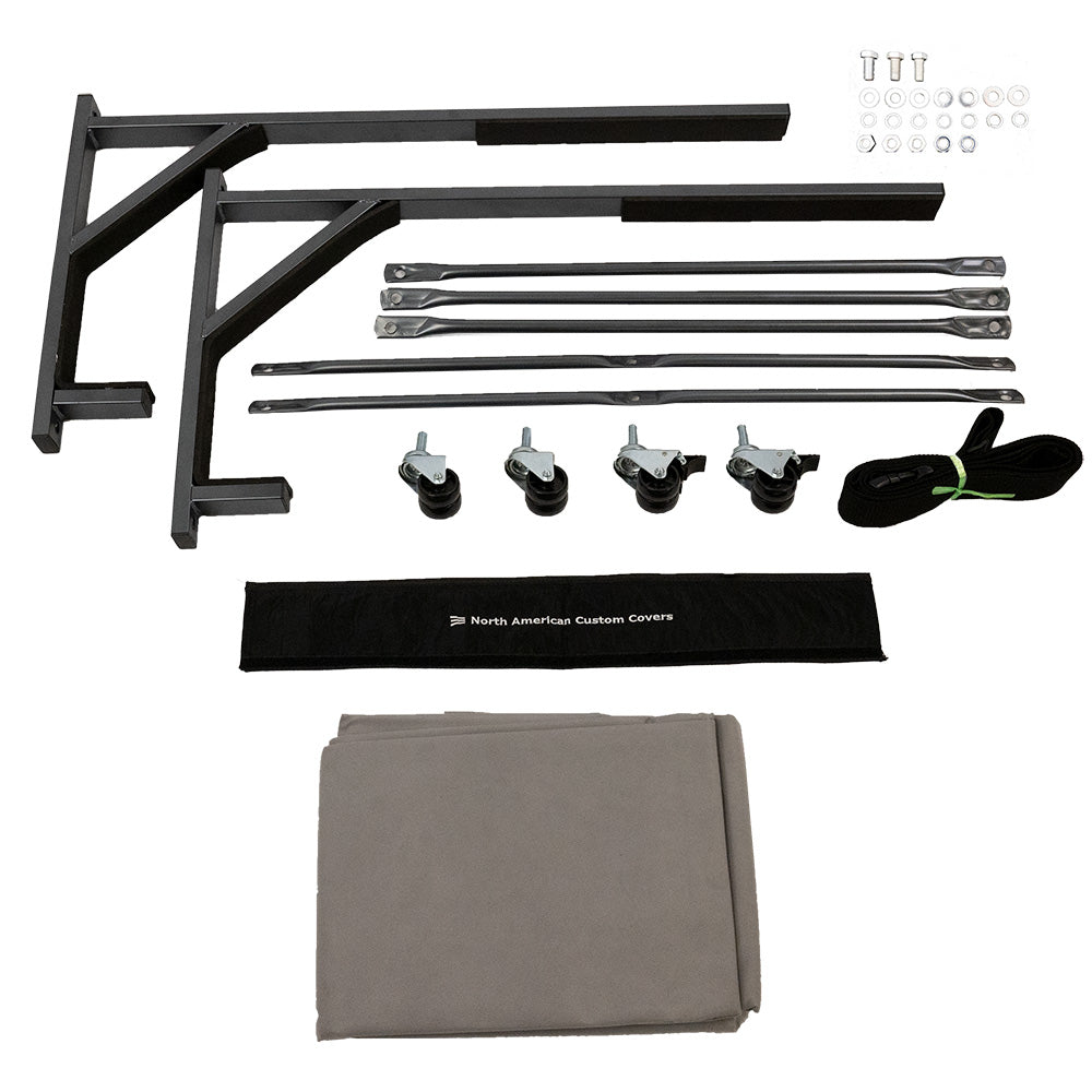 BMW E30 3 Series Heavy-duty Hardtop Stand Trolley Cart Rack with Securing Harness and Dust Cover (Various Options)