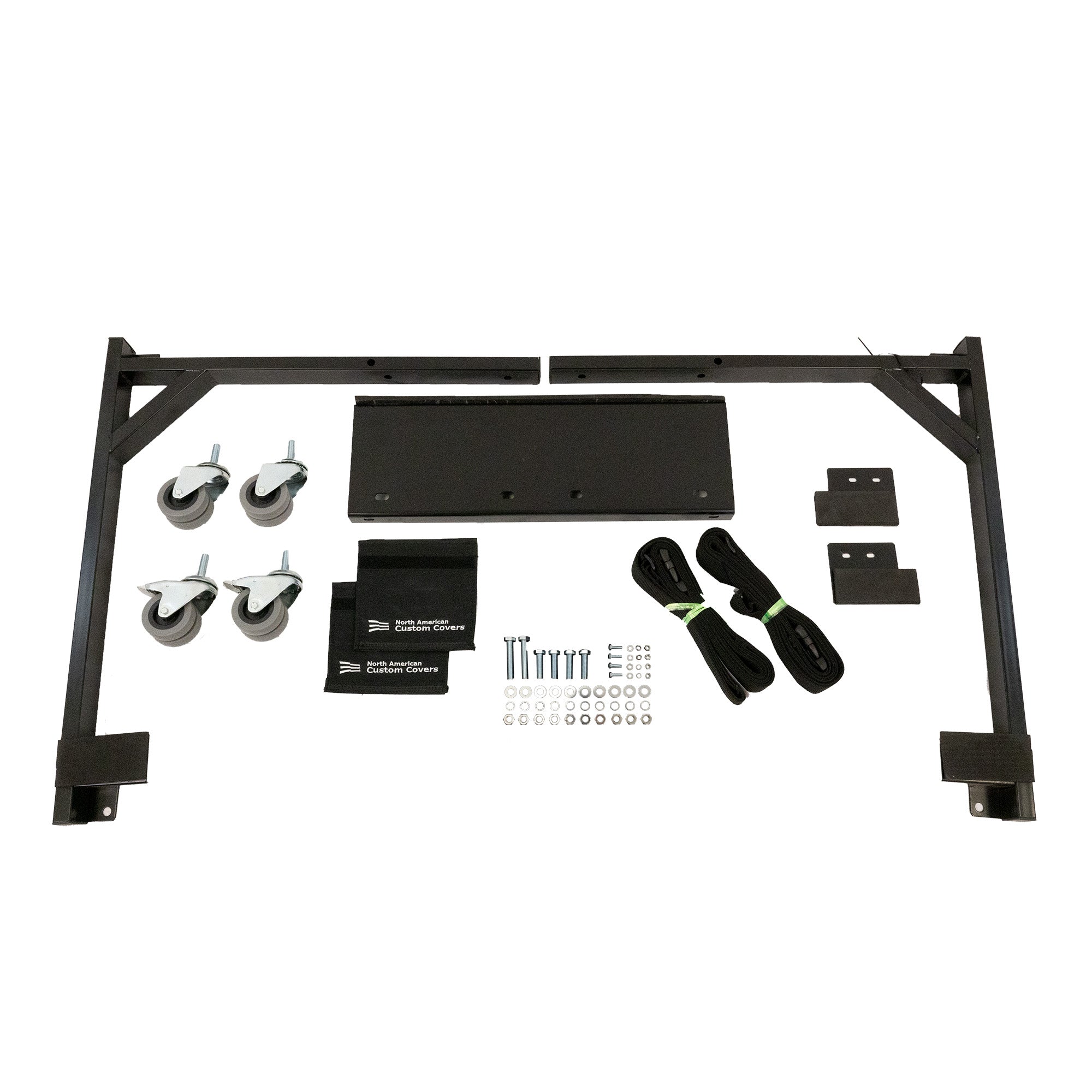 Heavy-duty Hardtop Cart Stand Trolley Rack for the Jeep Wrangler with Rear Window Securing Straps (Various Options)