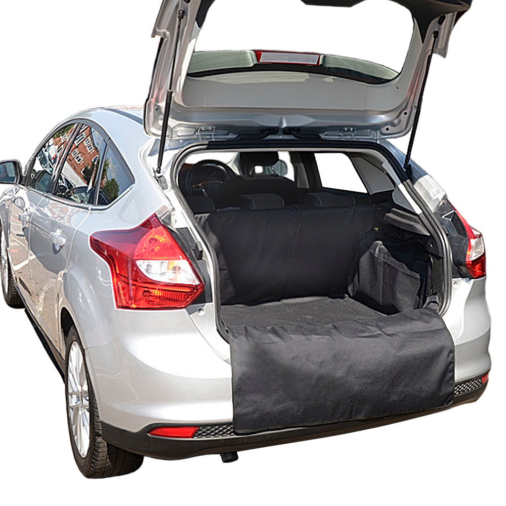 Revestimiento de carga personalizado para el Ford Focus Hatchback con rueda de repuesto de tamaño completo Mk3 Generación 3 - 2011 a 2018 (159)