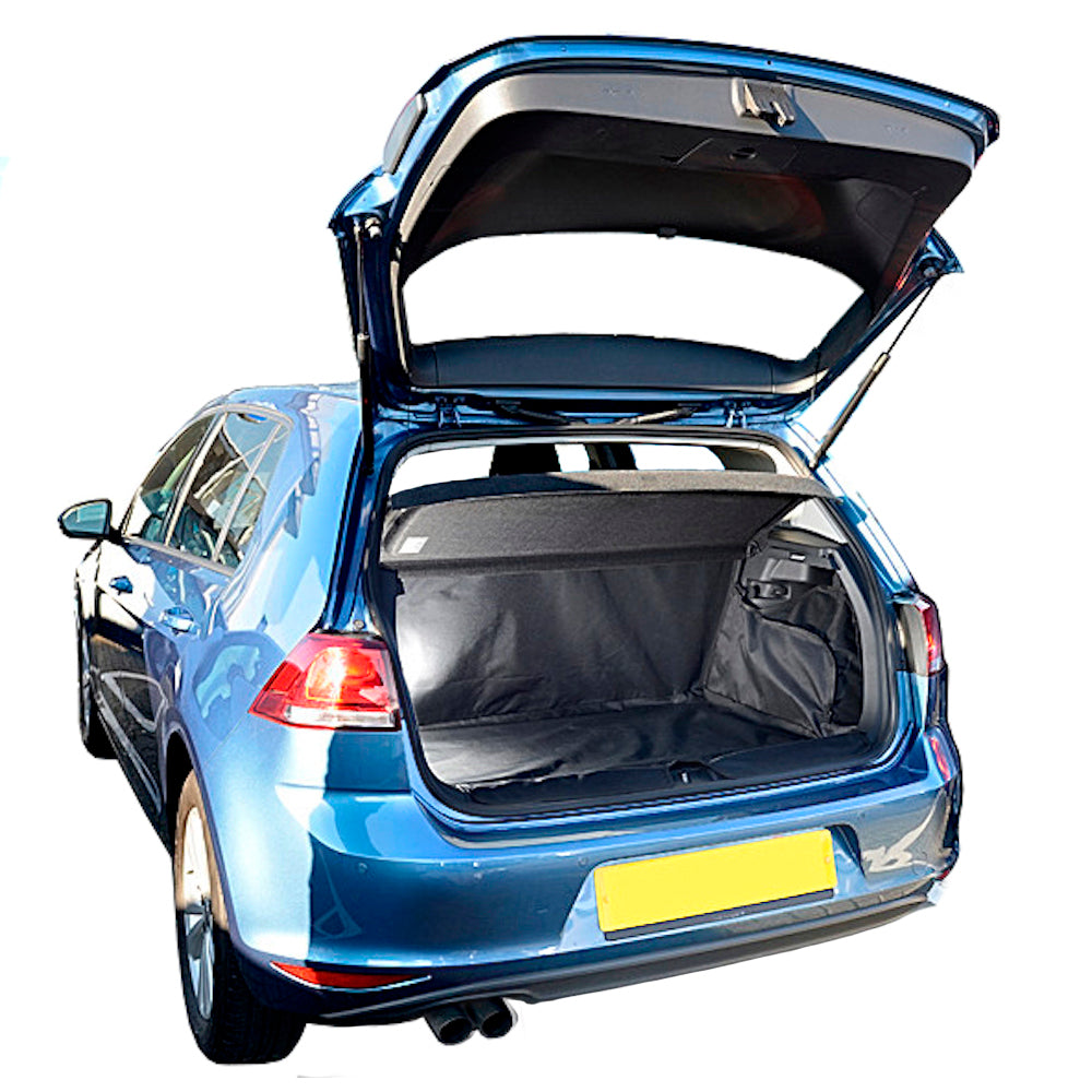 Tapis de coffre sur mesure pour Volkswagen VW Golf Mk7 avec trappe à plancher surélevé version génération 7 - 2013 à 2019 (253)