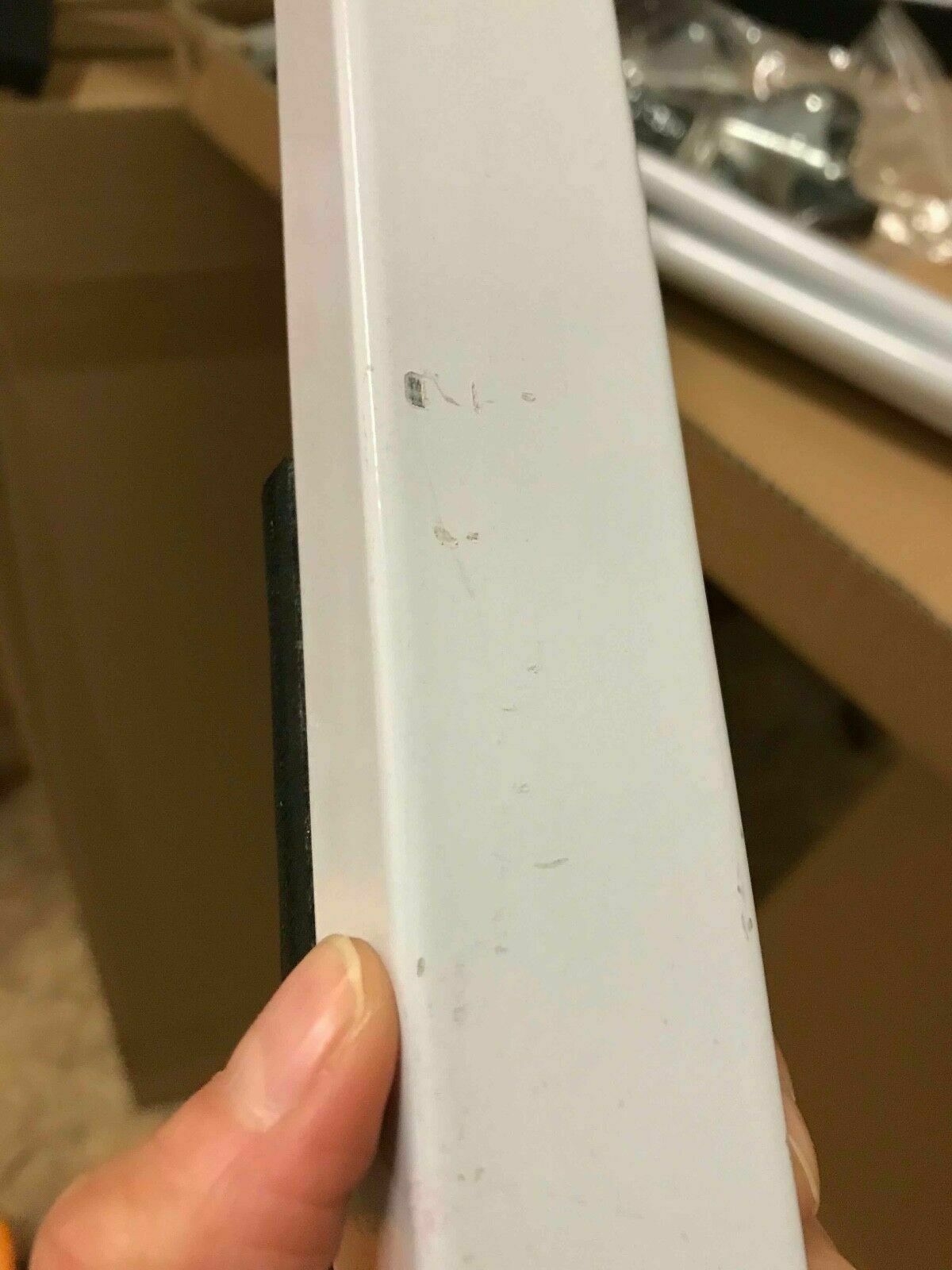 Carro de almacenamiento con soporte de techo rígido de alta resistencia (blanco) con arnés de seguridad - SEGUNDO DE FÁBRICA (050x)