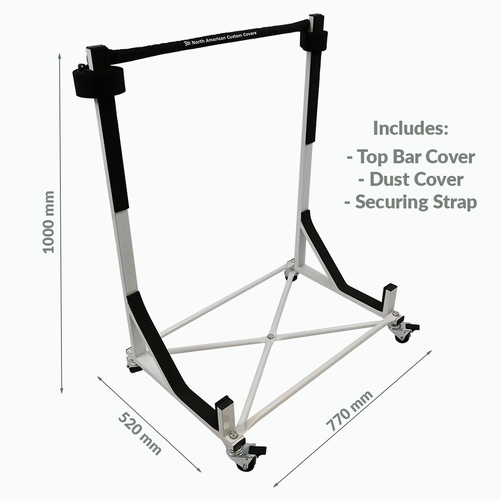 Mercedes R107 SL Heavy-duty Hardtop Stand Trolley Cart Rack with Securing Harness and Hard Top Dust Cover (Various Options)