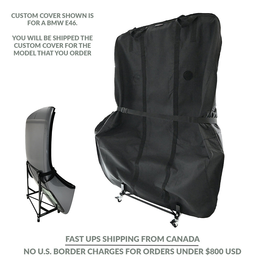 Custom Fit Cover and Cart (Black) Storage Package for the Porsche 911 996 997 Hardtop (007050B)