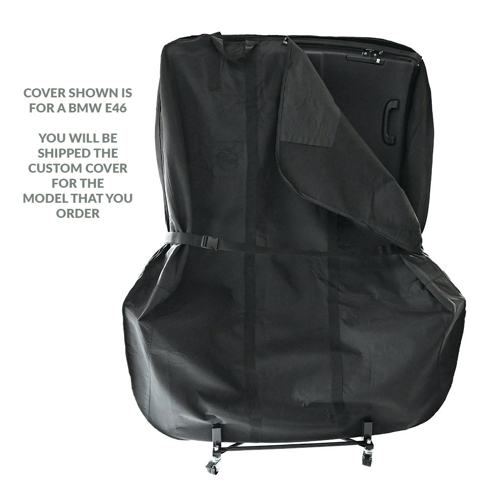Custom Fit Cover and Cart (Black) Storage Package for the Mercedes R129 1989 to 2002 Hardtop (017050B)