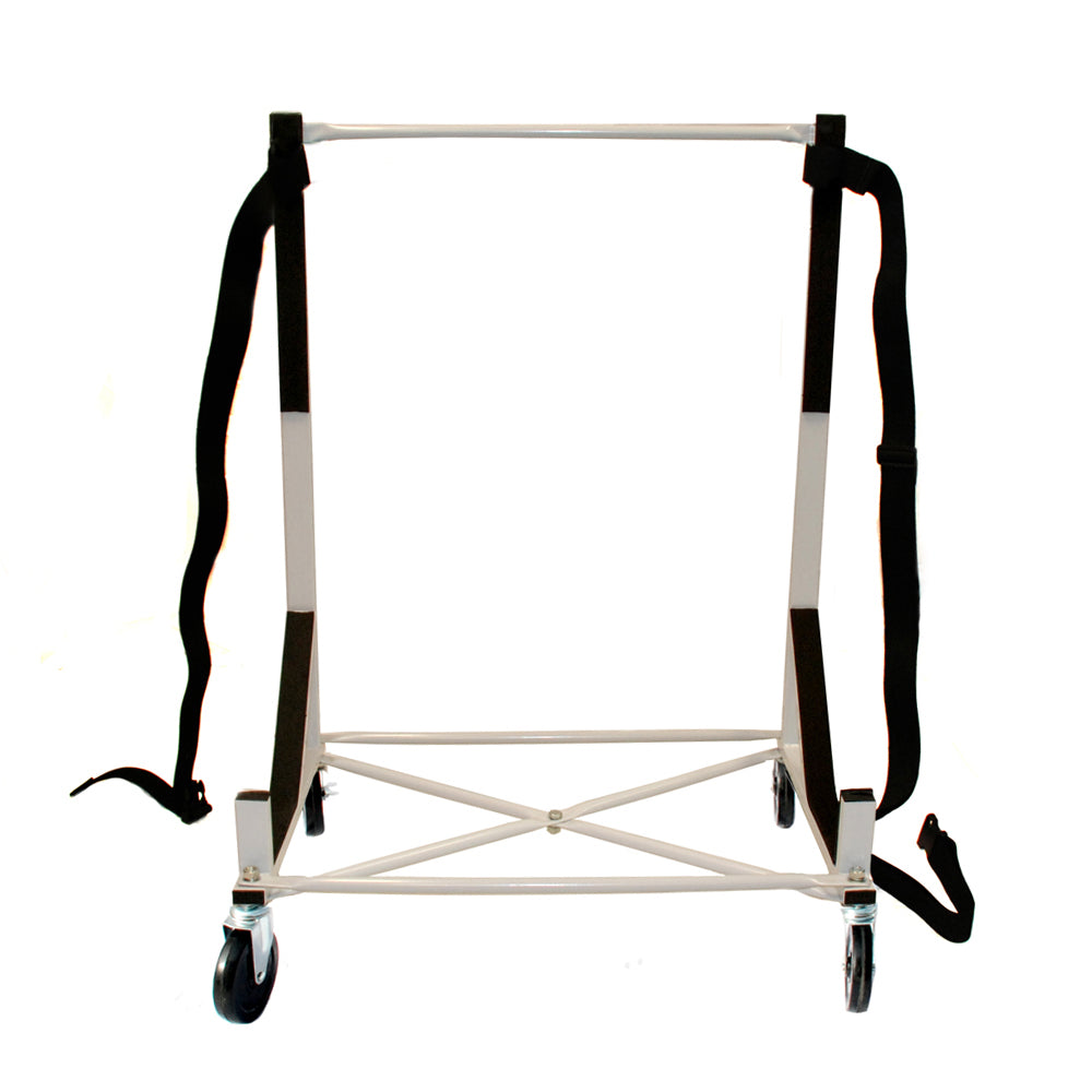 Support de chariot robuste avec support rigide Triumph TR6 (noir) avec roulettes de 5", harnais de sécurité et housse anti-poussière rigide (050Bc)