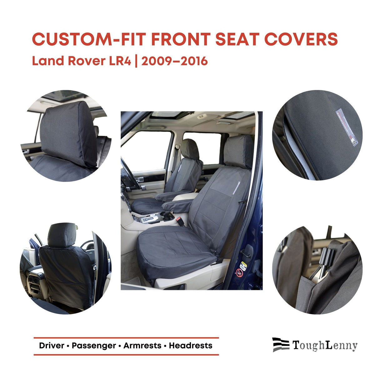 Fundas de asiento a medida para Land Rover LR4 - Años 2009 a 2016 (Varias opciones)