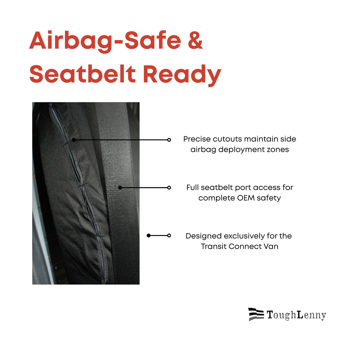 Custom-Fit Waterproof Seat Covers for Ford Transit Connect