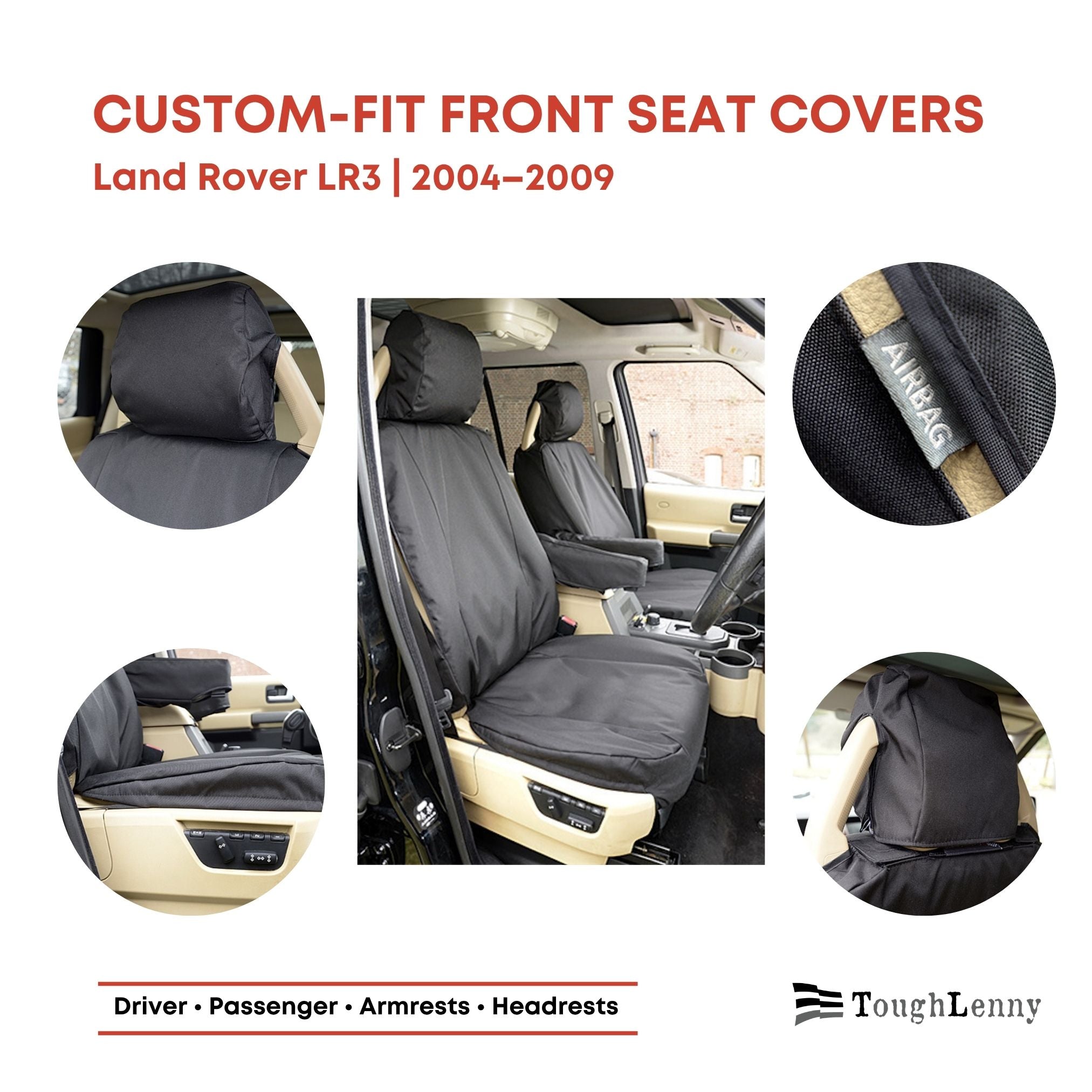 Custom-Fit Waterproof Seat Covers for Land Rover LR3 | 2004–2009