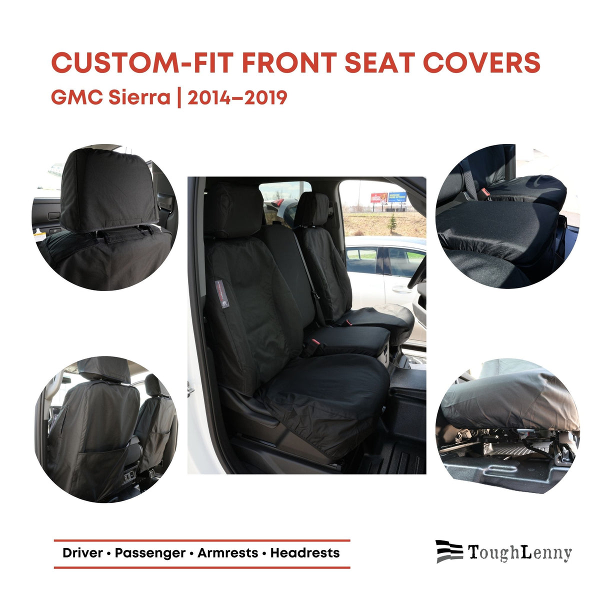 Fundas de asiento personalizadas para Chevrolet / Chevy Silverado - Par delantero - A medida de 2014 a 2019 (457)