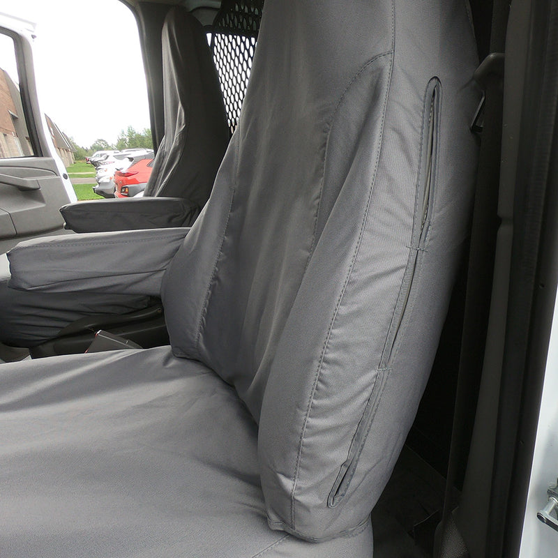 Custom-fit Front Seat Cover Set for the GMC Savana (GREY) - 2010 to 2015 (459G)