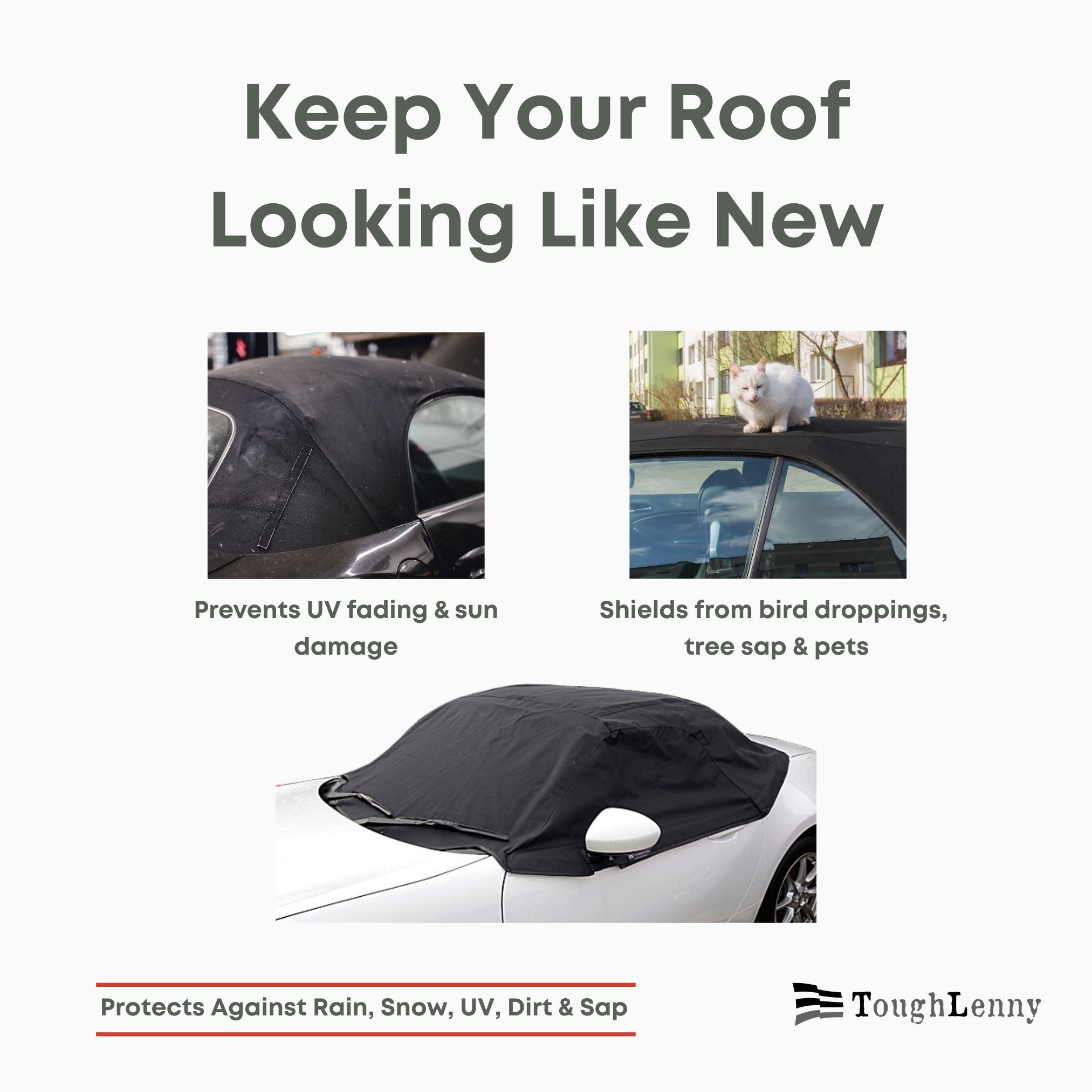 Custom-Fit Soft Top Half Cover for Mazda MX-5 Miata