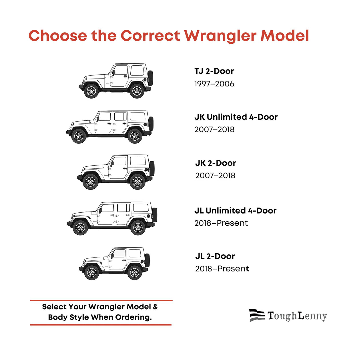 Cubierta rígida personalizada de primera calidad para Jeep Wrangler (varias opciones)