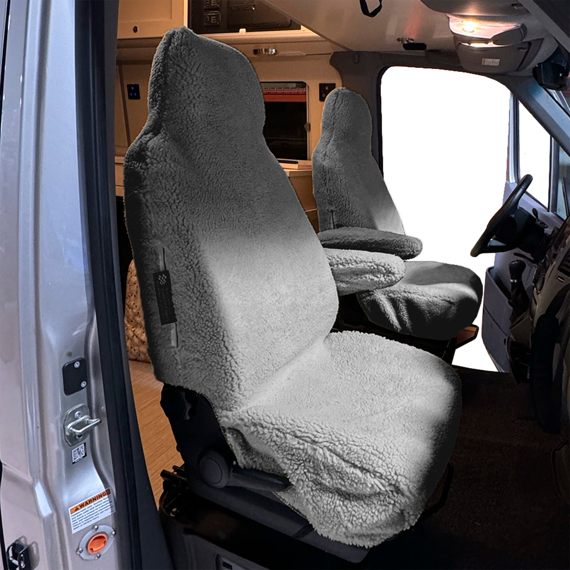 Faux Sheepskin Front Seat Cover Set for Mercedes Sprinter Models