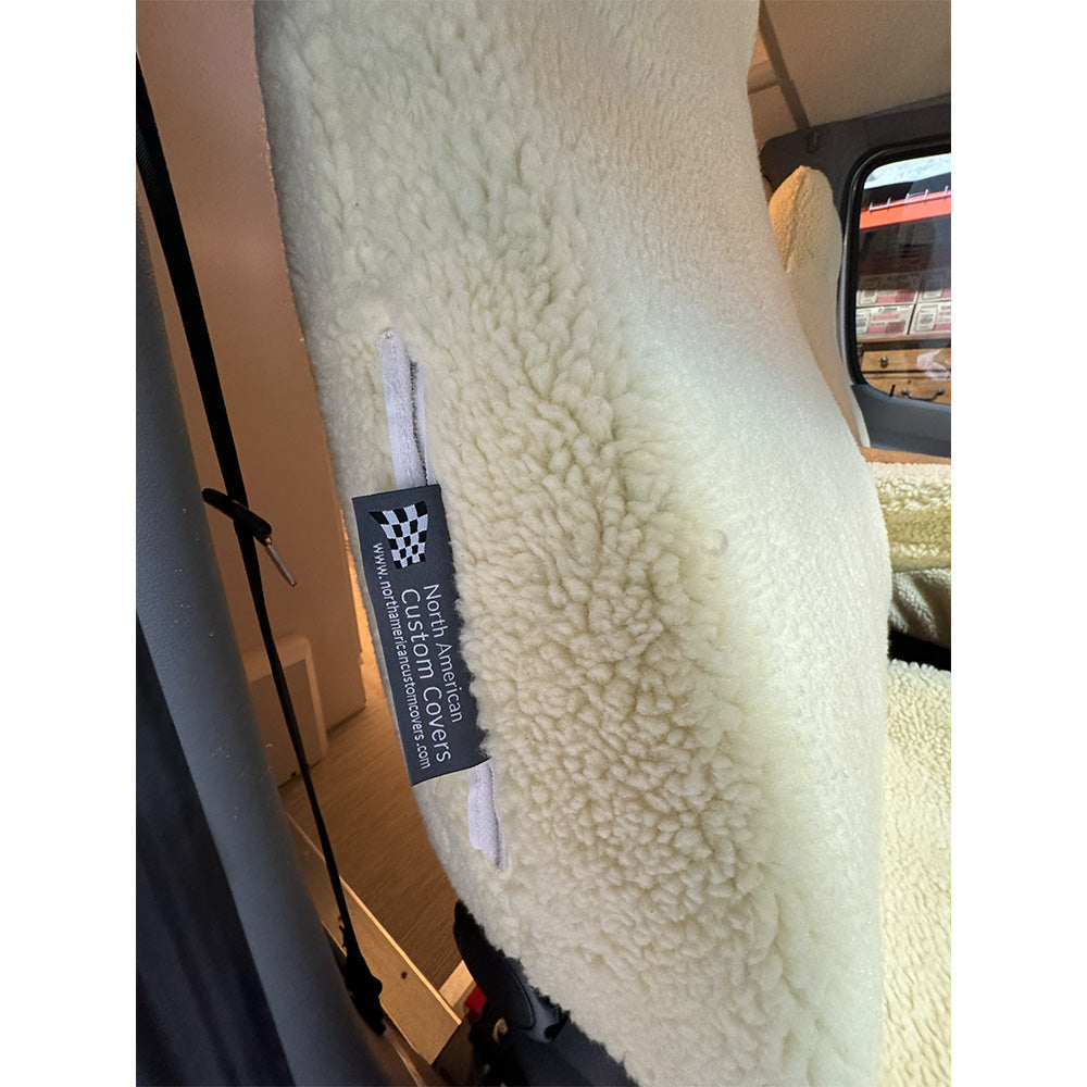 Faux Sheepskin Front Seat Cover Set for the Mercedes Sprinter Generation 2 - Cream (821C)
