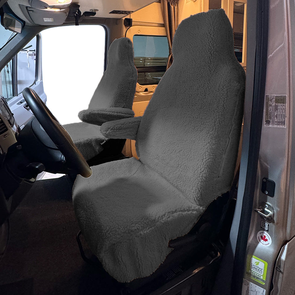 Faux Sheepskin Front Seat Cover Set for the GMC Savana