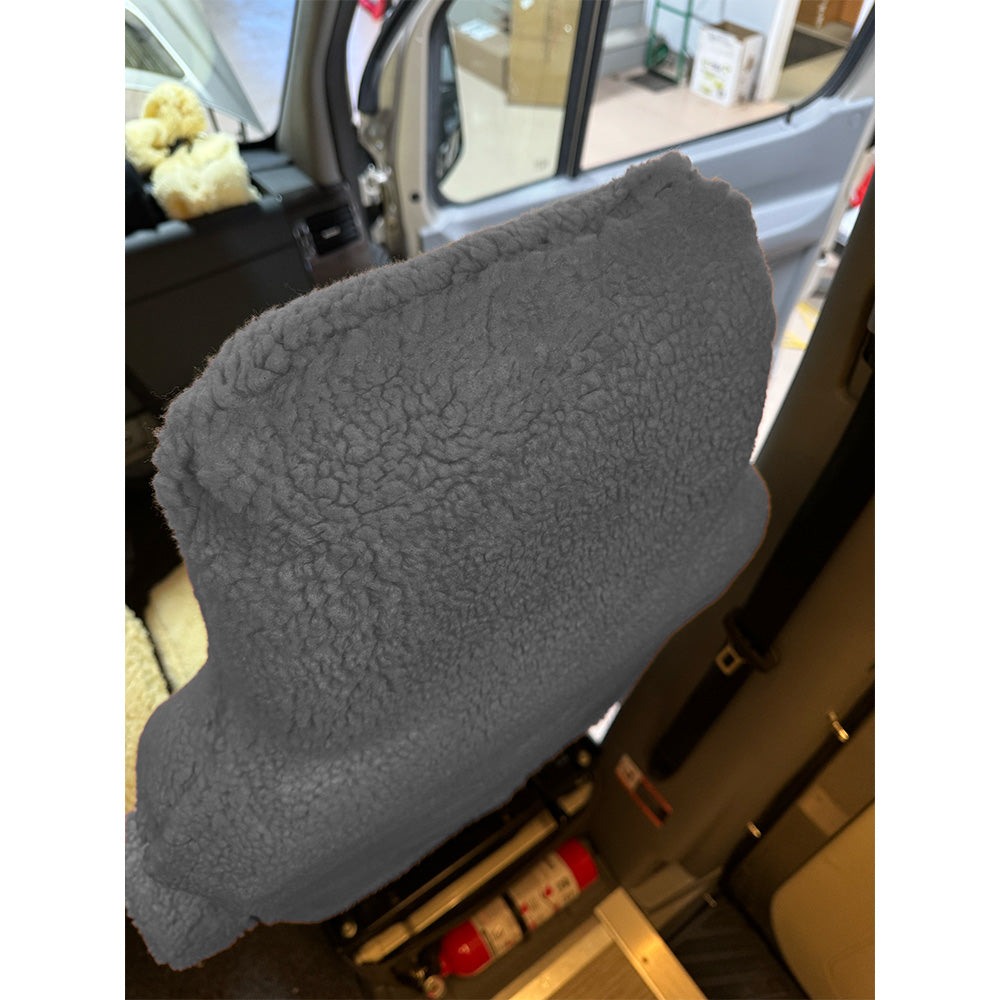 Faux Sheepskin Front Seat Cover Set for the Ford Transit 150 250 350 350HD - Light Grey (821LG)