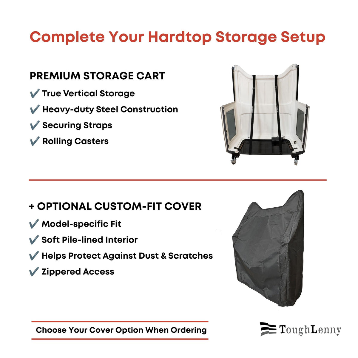 Jeep Wrangler Premium Hardtop Storage Cart | TJ, JK & JL
