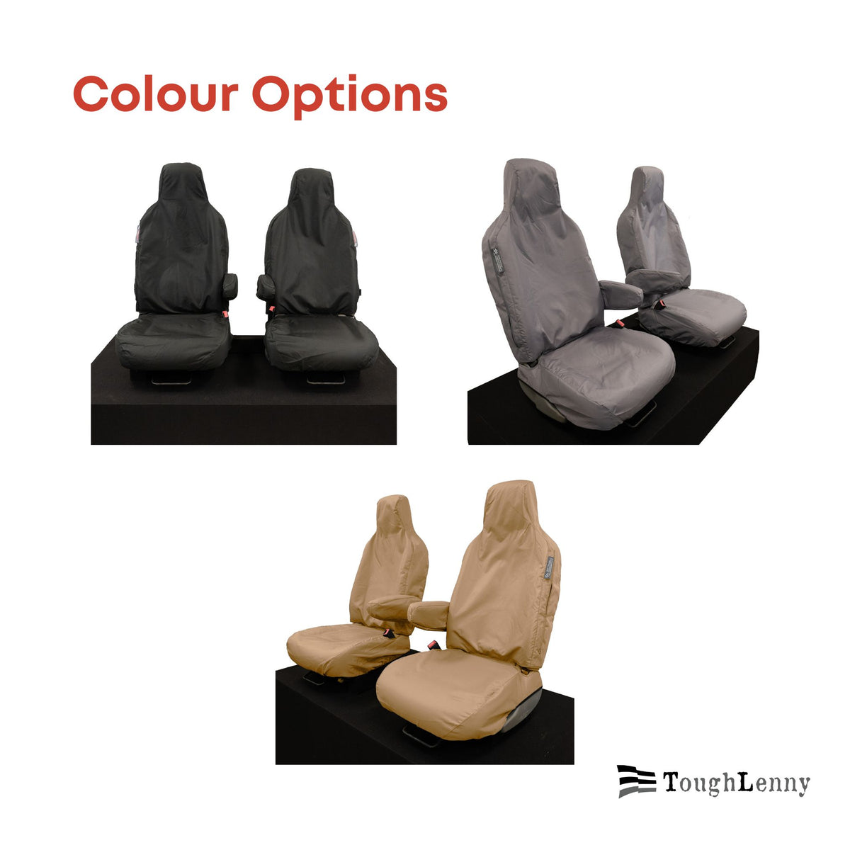 Custom-Fit Waterproof Front Seat Covers for Ford E-Series E-150, E-250, E-350 & E-450