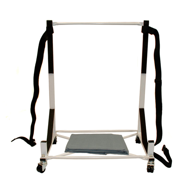 Mazda MX-5 Miata Heavy-duty Hardtop Stand Trolley Cart Rack (White) with Securing Harness and Hard Top Dust Cover (050)