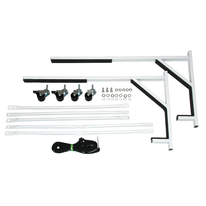 Premium Generic Fit Hardtop Cover (Regular size) and Standard Cart (White) Storage Package (Q2502-050)