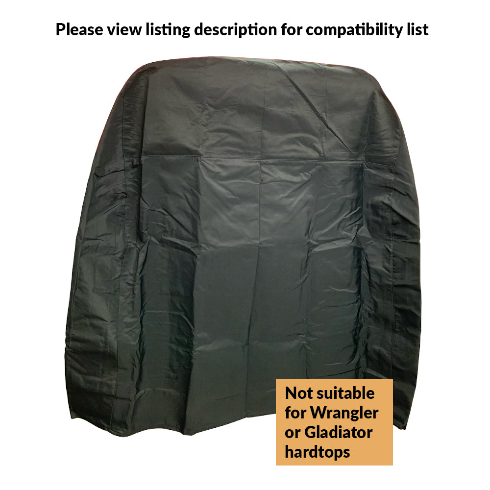 Housse de toit rigide de qualité supérieure (grande taille) et ensemble de rangement pour chariot standard (noir) (Q3002-050B)