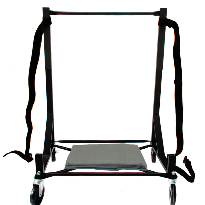 Triumph TR2 TR3 TR4 TR250 TR7 Heavy-duty Hardtop Stand Trolley Cart Rack (Black) with 5" castors, Securing Harness and Hard Top Dust Cover (050Bc)