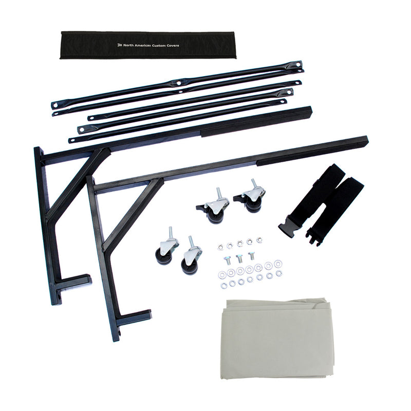 Mazda MX-5 Miata Support rigide robuste pour chariot (noir) avec harnais de sécurité et housse anti-poussière rigide (050B)