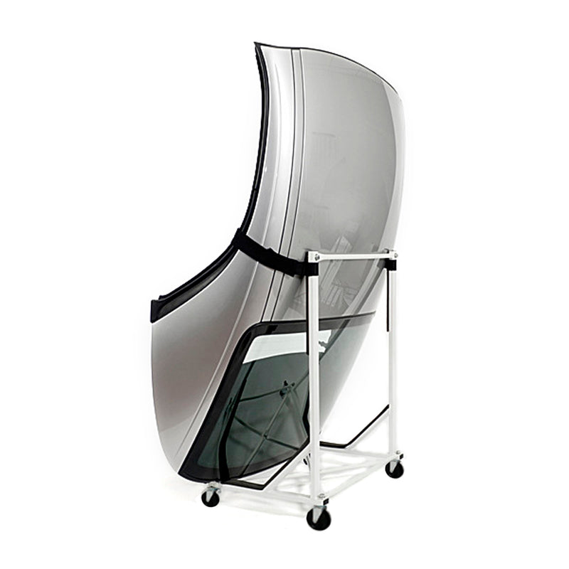 Honda S2000 Heavy-duty Hardtop Stand Trolley Cart Rack (White) with 5" castors, Securing Harness and Hard Top Dust Cover (050c)