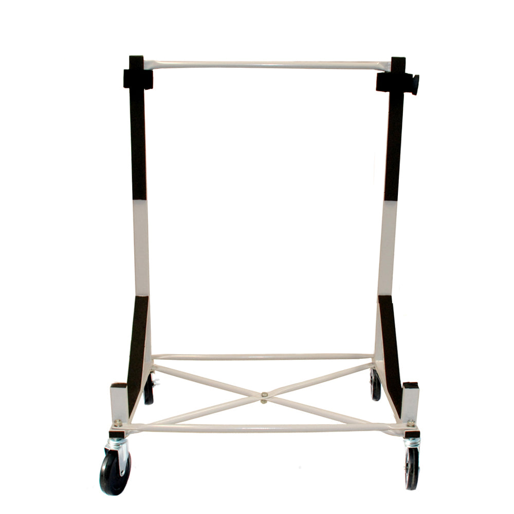 Triumph TR2 TR3 TR4 TR250 TR7 Heavy-duty Hardtop Stand Trolley Cart Rack (White) with 5" castors, Securing Harness and Hard Top Dust Cover (050c)