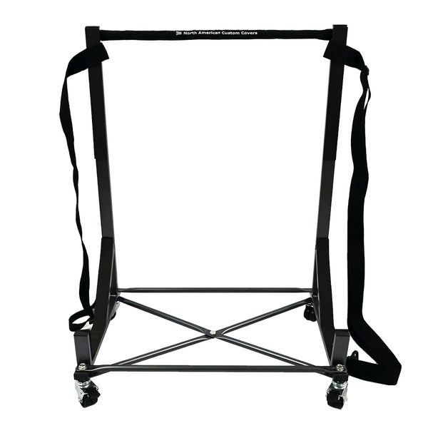 Cadillac Allante Heavy-duty Hardtop Stand Trolley Cart Rack (Metallic Grey) with Securing Harness and Hard Top Dust Cover (050G)