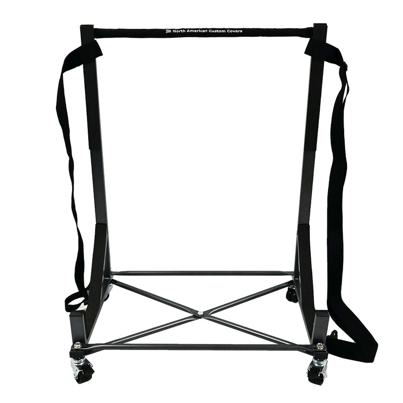 Cadillac Allante Heavy-duty Hardtop Stand Trolley Cart Rack (Metallic Grey) with Securing Harness and Hard Top Dust Cover (050G)