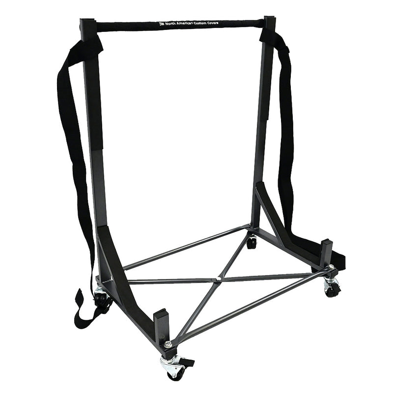Porsche 911 996 997 Heavy-duty Hardtop Stand Trolley Cart Rack (Metallic Grey) with Securing Harness and Hard Top Dust Cover (050G)