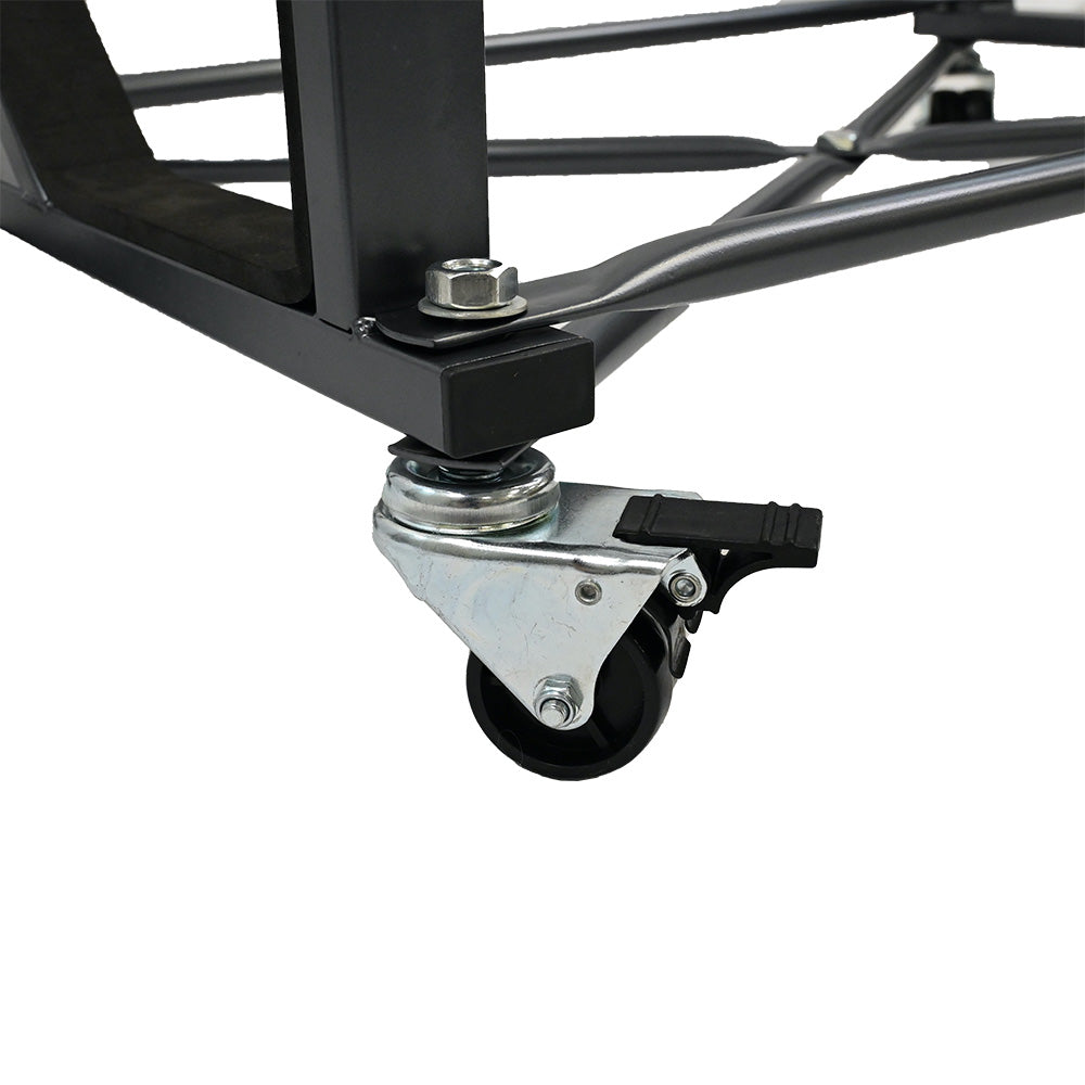 Sunbeam Tiger Support de chariot robuste avec support rigide (gris métallisé) avec harnais de sécurité et housse anti-poussière rigide (050G)