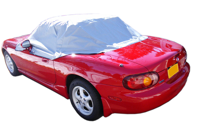 Soft Top Roof Protector Half Cover for Mazda Miata MX5 Mk1 (NA) Mk2 (NB) Mk2.5 - 1989 to 2005 (113G) - GREY