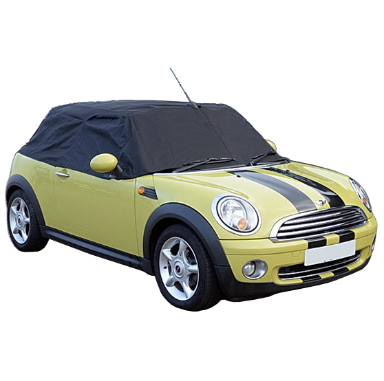 Soft Top Roof Protector Half Cover for Mini Cooper Convertible - 2004 onwards (115) - BLACK