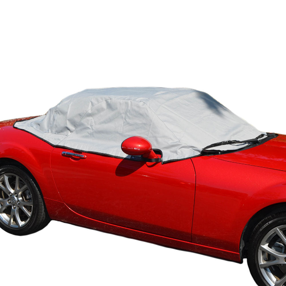 Demi-couverture de protection de toit souple pour Mazda Miata MX5 Mk3 (NC) - 2005 à 2015 (121G) - GRIS