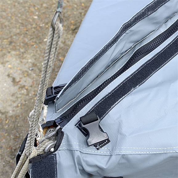 Enterprise Dinghy Deck Cover - Tailored, Waterproof Overboom Boat Cover - Grey (126G)